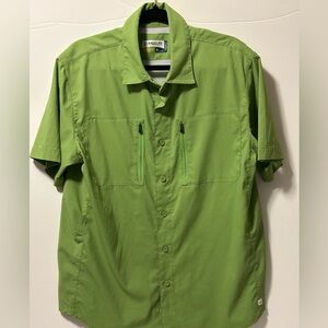 Magellan Outdoors Lime Green Button-Up Shirt